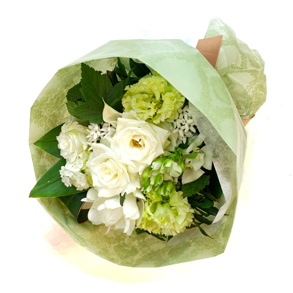 おまかせ花束 Lサイズ(ホワイト・グリーン)