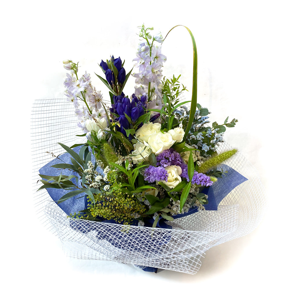 おまかせナチュラルブーケ Lサイズ(ブルー・パープル)