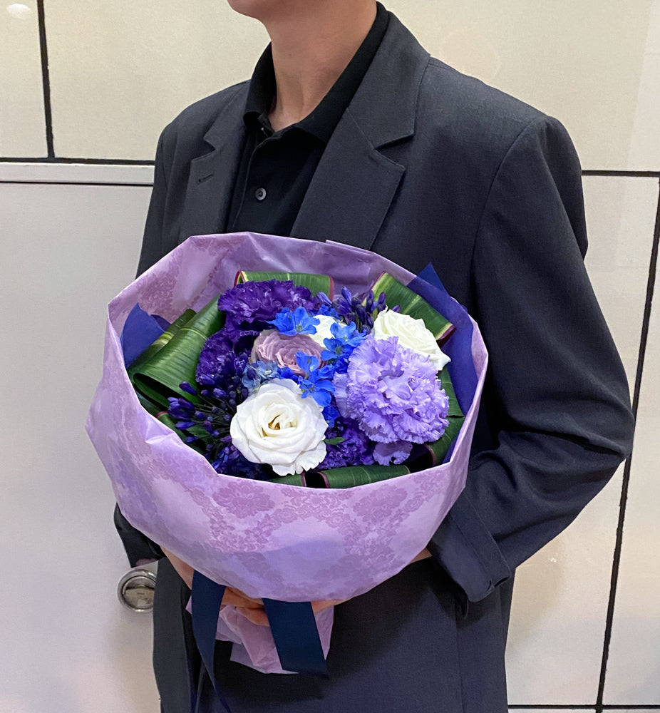 おまかせ花束 Lサイズ(ブルー・パープル)