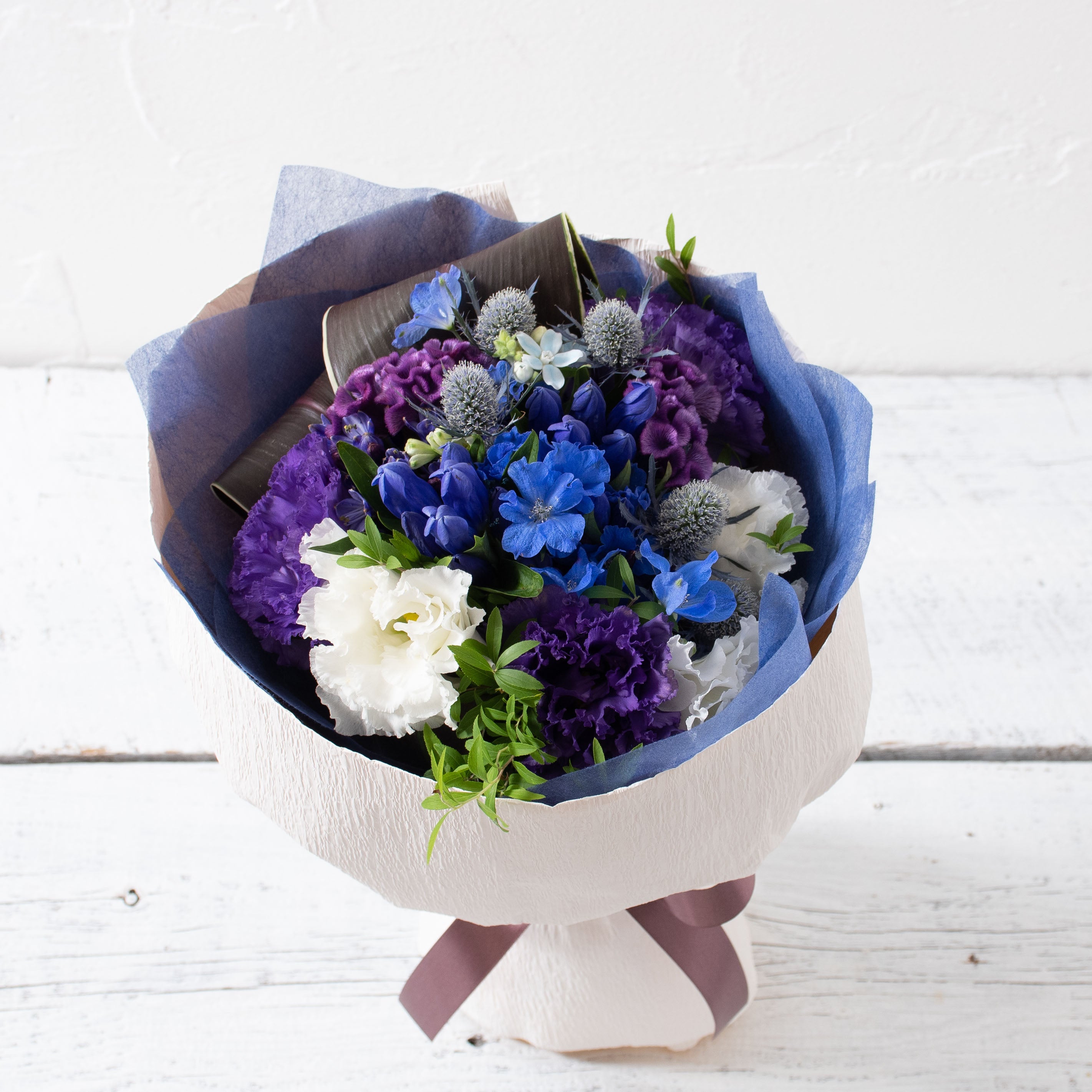おまかせ花束 Mサイズ(ブルー・パープル)