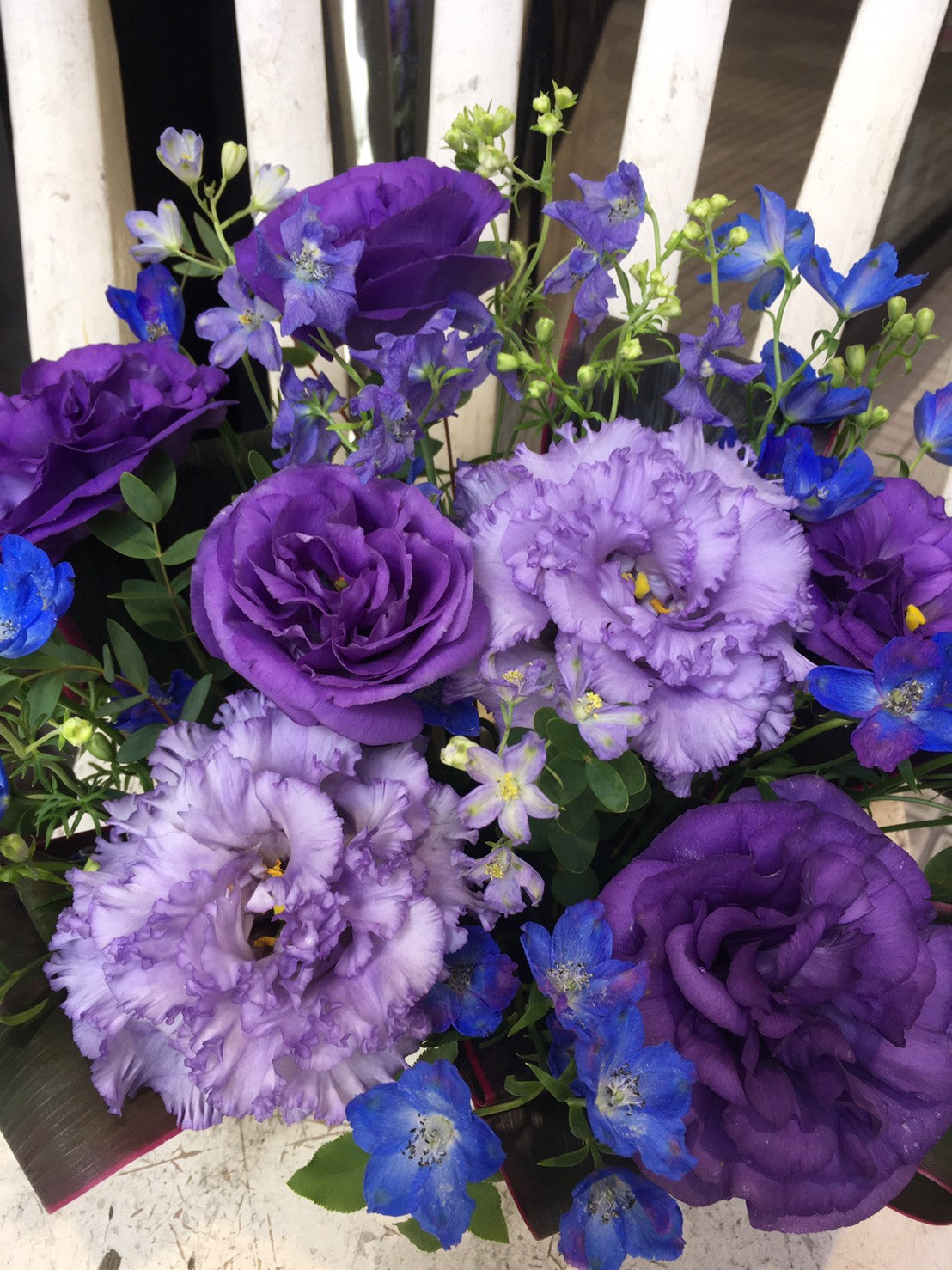 ブルーとパープルのクールなアレンジ☆