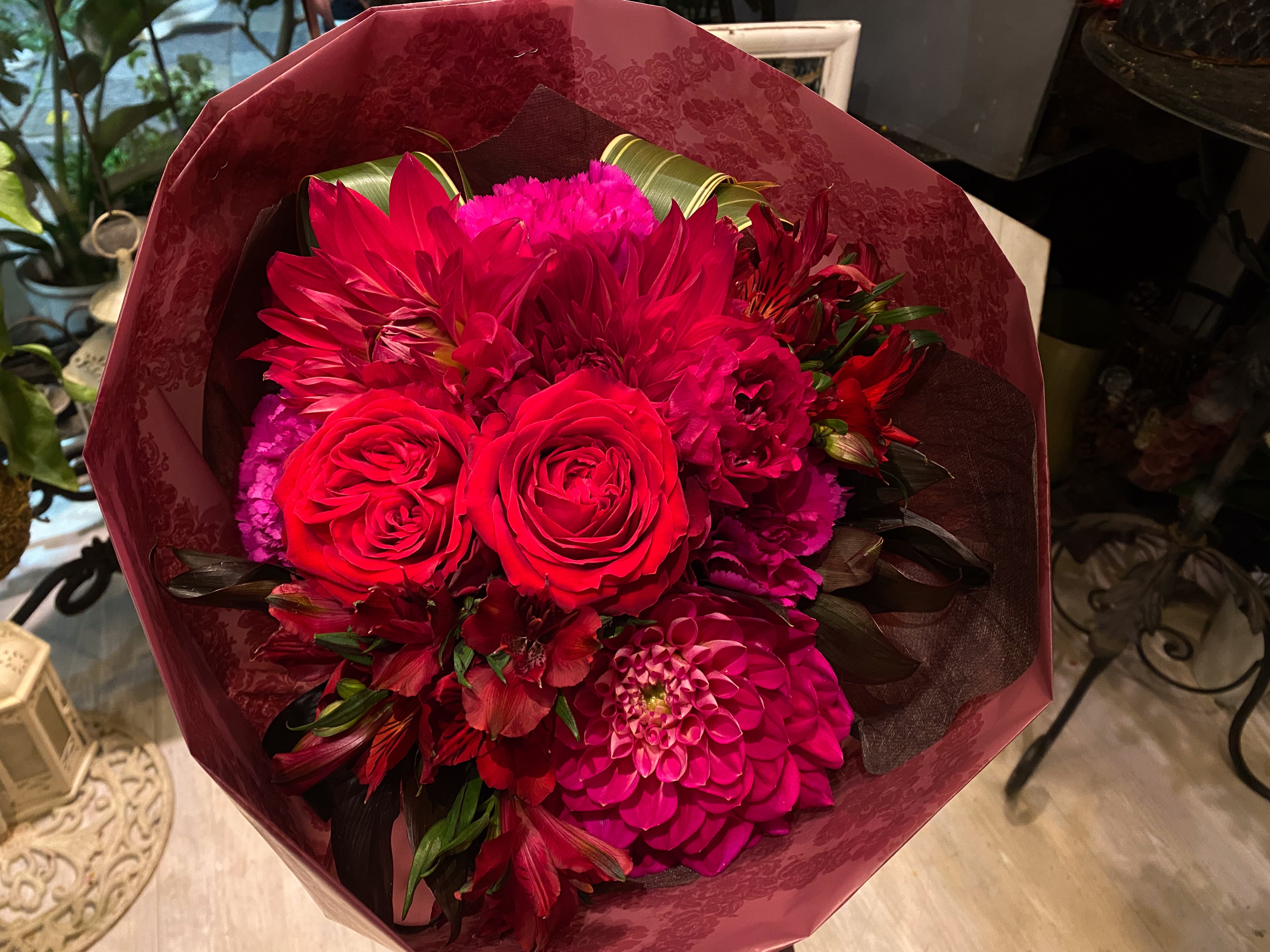 おまかせ花束 Lサイズ(レッド)