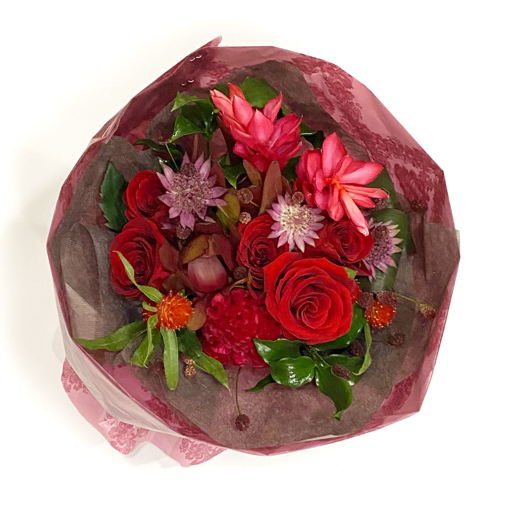 おまかせ花束 Mサイズ(レッド)