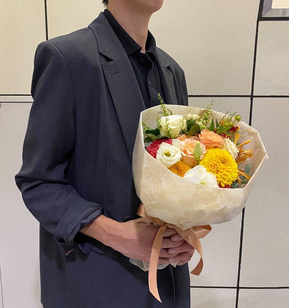 おまかせ花束 Mサイズ(イエロー・オレンジ)