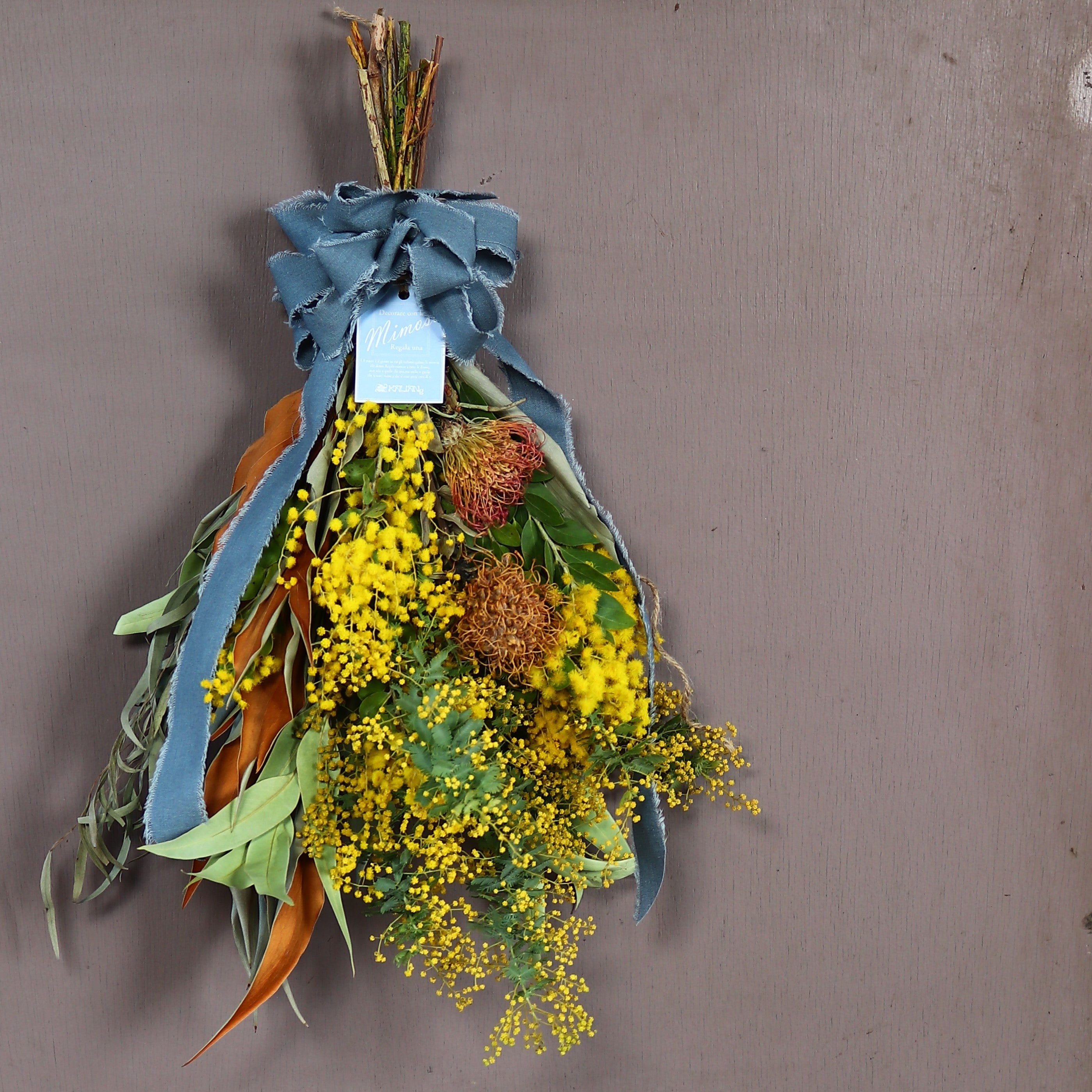 ミモザ スワッグ「ミモザのドライフラワーになる2WAYフレッシュスワッグ」Mサイズ 50cm ミモザ フレッシュ ミモザアカシア 花束