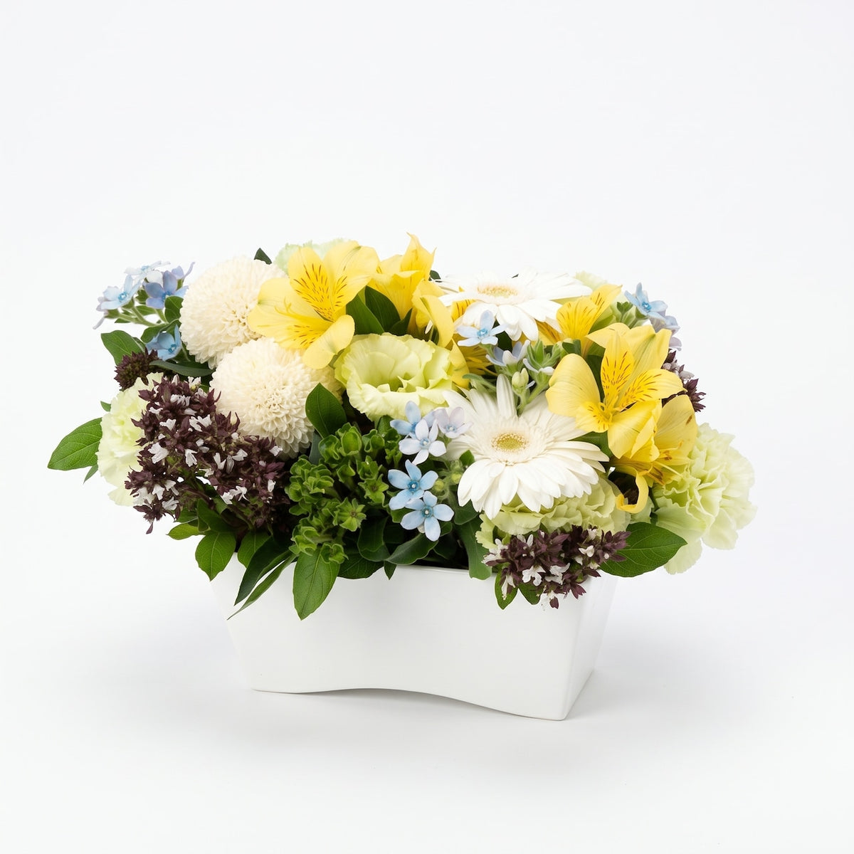 ペットのお供え花「淡色ミックスアレンジメント」5,500円(税込)優しいパステルカラー 御供 仏花