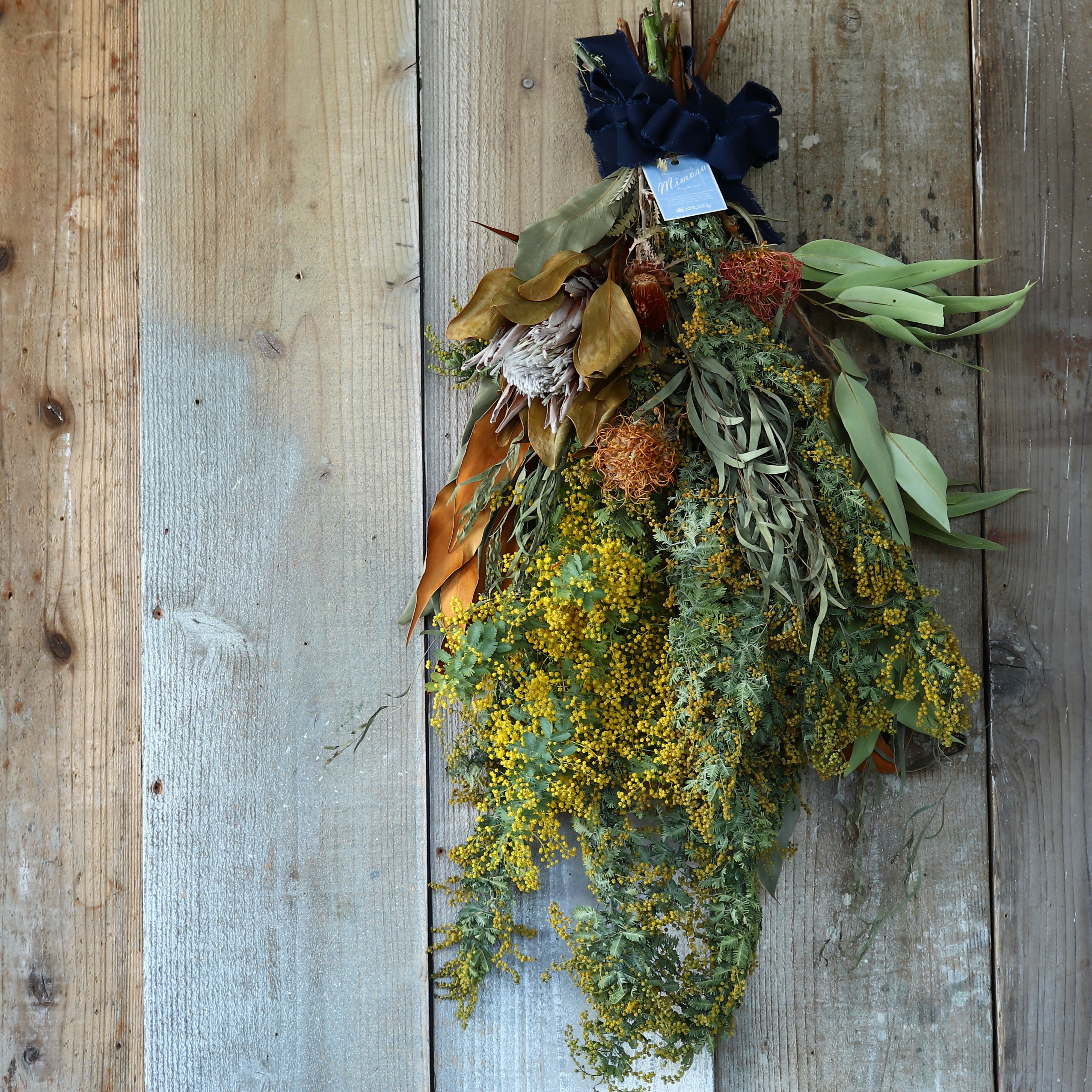 ミモザ スワッグ「ミモザの2WAYドライフラワースワッグ」Lサイズ 80cm ミモザ ドライフラワー ミモザアカシア 花束