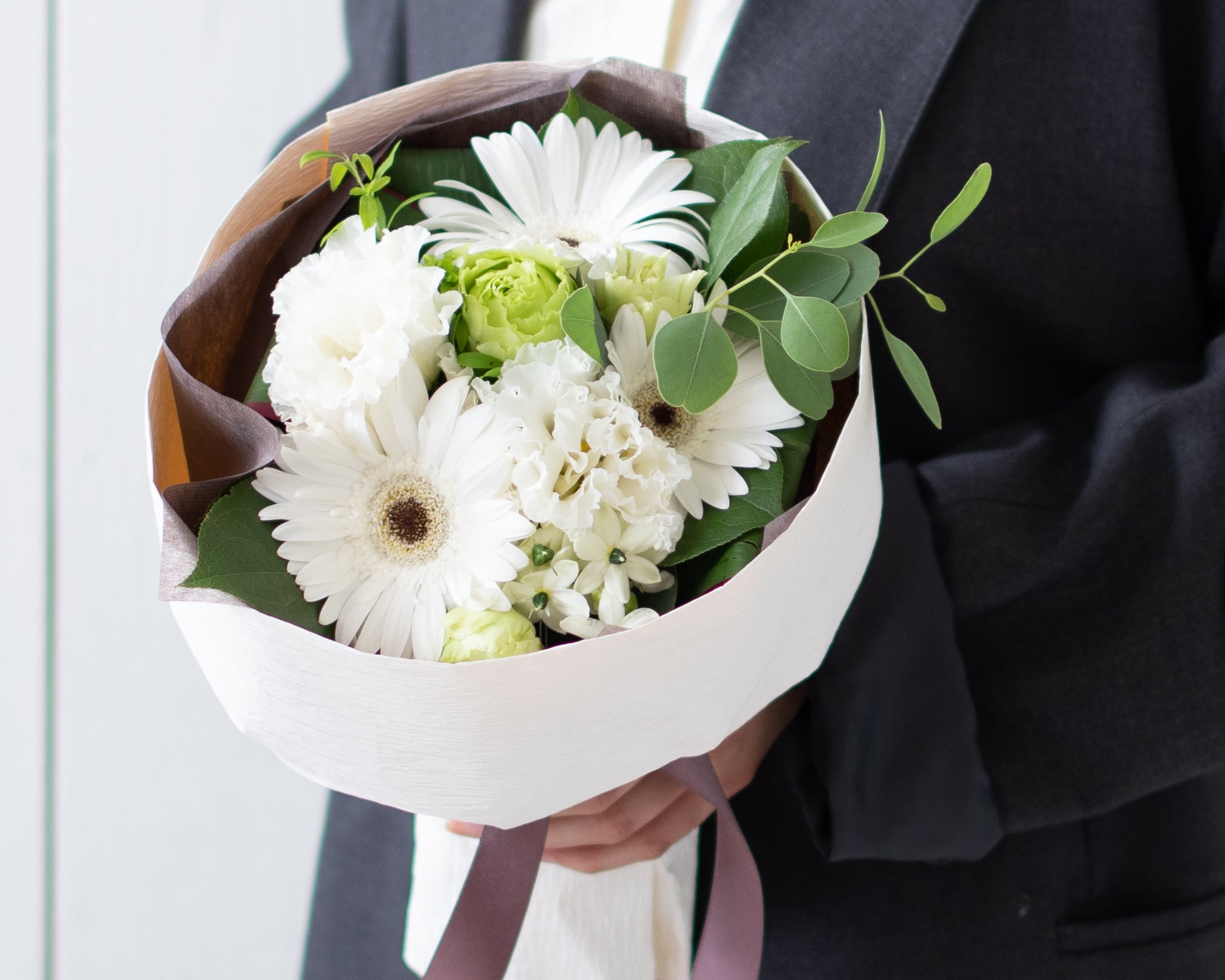 おまかせ花束 Sサイズ(ホワイト・グリーン)