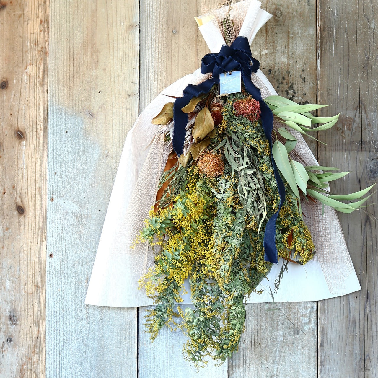 ミモザ  スワッグ「ミモザの2WAYドライフラワースワッグ」Lサイズ 80cm ミモザ ドライフラワー ミモザアカシア 花束