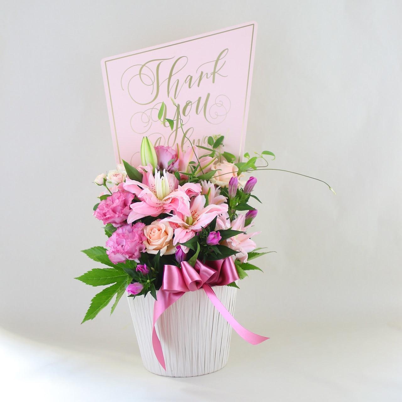 敬老の日 アレンジメント「Thank the elderly」ギフト 生花 お祝い Lサイズ ピンク系 10,000円（税抜）
