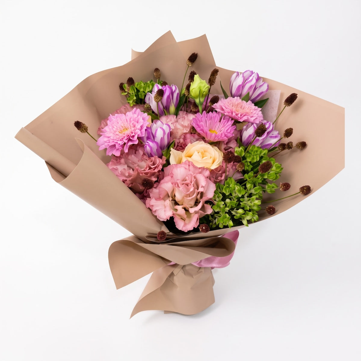 秋の花束「秋色ミックスブーケ 」敬老の日のギフト コスモス・ダブルクリックと秋の花束 11,000円（税込） 六本木近隣配送無料 お祝い プレゼント 長寿祝い