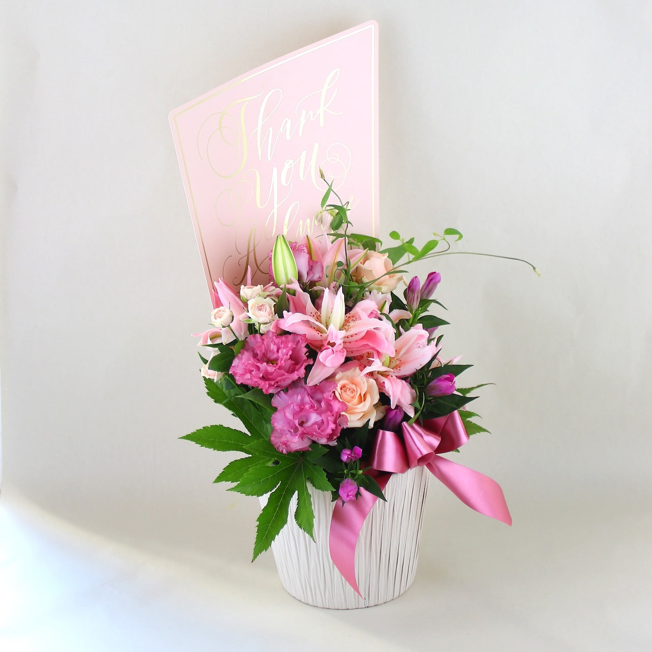 敬老の日 アレンジメント「Thank the elderly」ギフト 生花 お祝い Lサイズ ピンク系 10,000円（税抜）