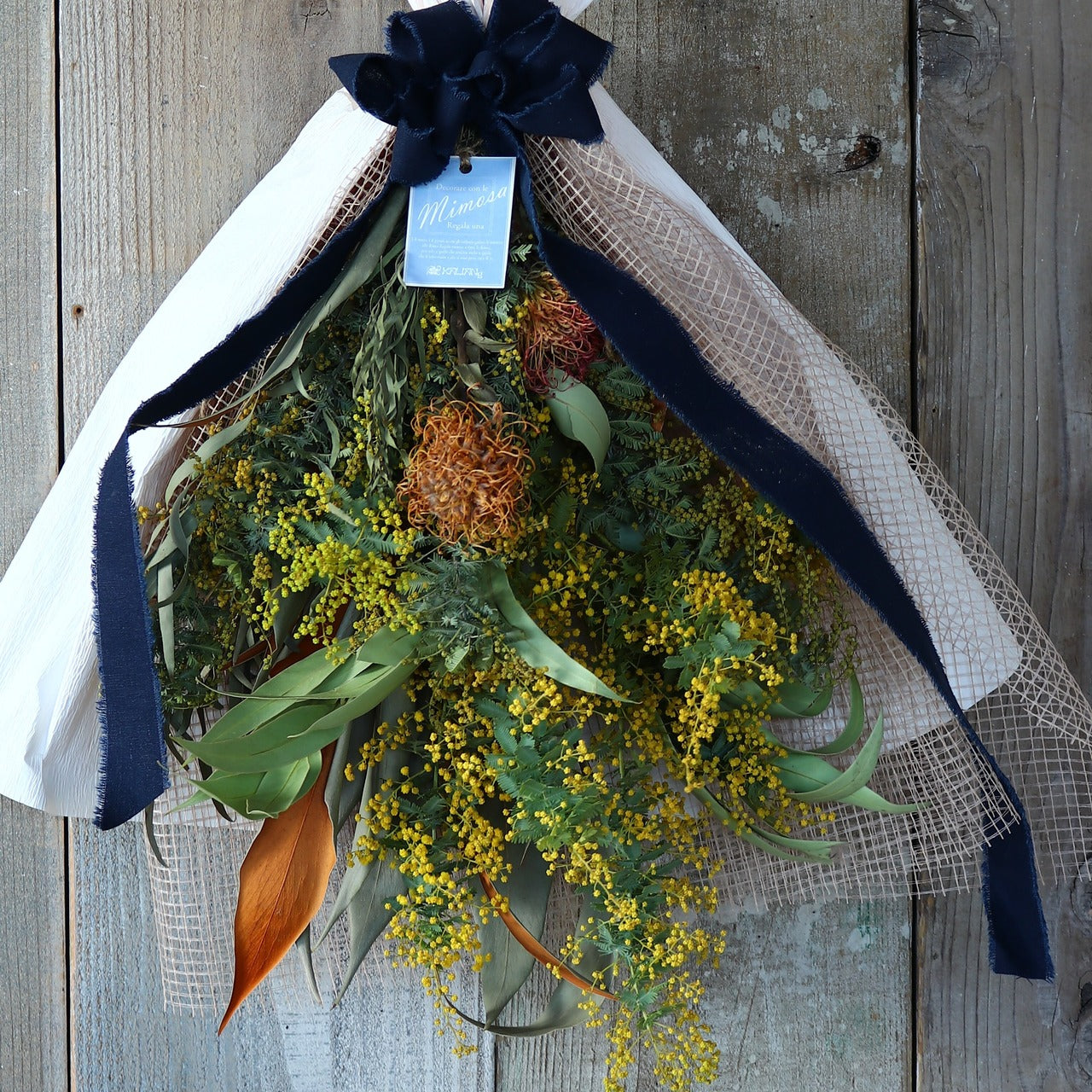 ミモザ  スワッグ「ミモザの2WAYåドライフラワースワッグ」Mサイズ 50cm ミモザ ドライフラワー ミモザアカシア 花束