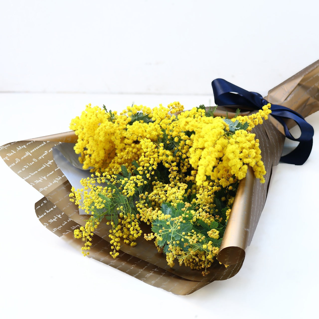 ミモザ 花束「ミモザのフレッシュブーケ」Sサイズ 50cm ミモザ フレッシュ ミモザアカシア 花束