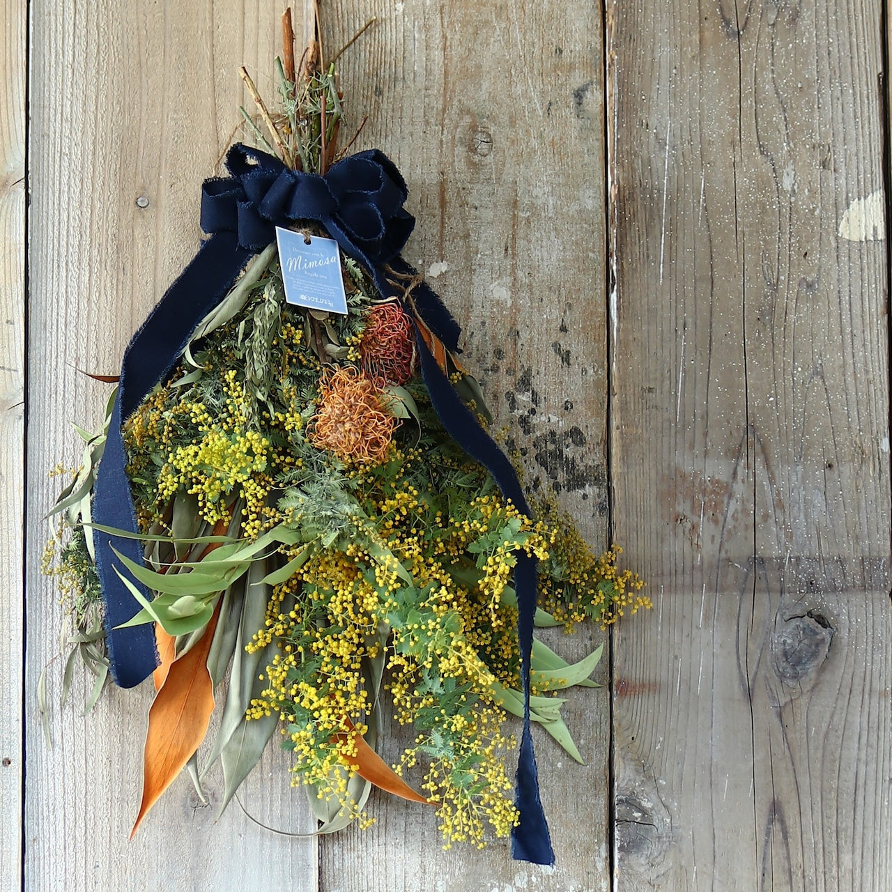 ミモザ  スワッグ「ミモザの2WAYåドライフラワースワッグ」Mサイズ 50cm ミモザ ドライフラワー ミモザアカシア 花束