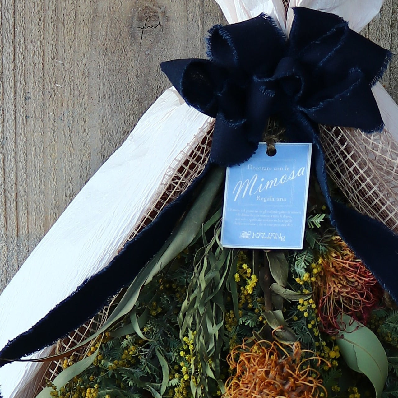 ミモザ  スワッグ「ミモザの2WAYåドライフラワースワッグ」Mサイズ 50cm ミモザ ドライフラワー ミモザアカシア 花束