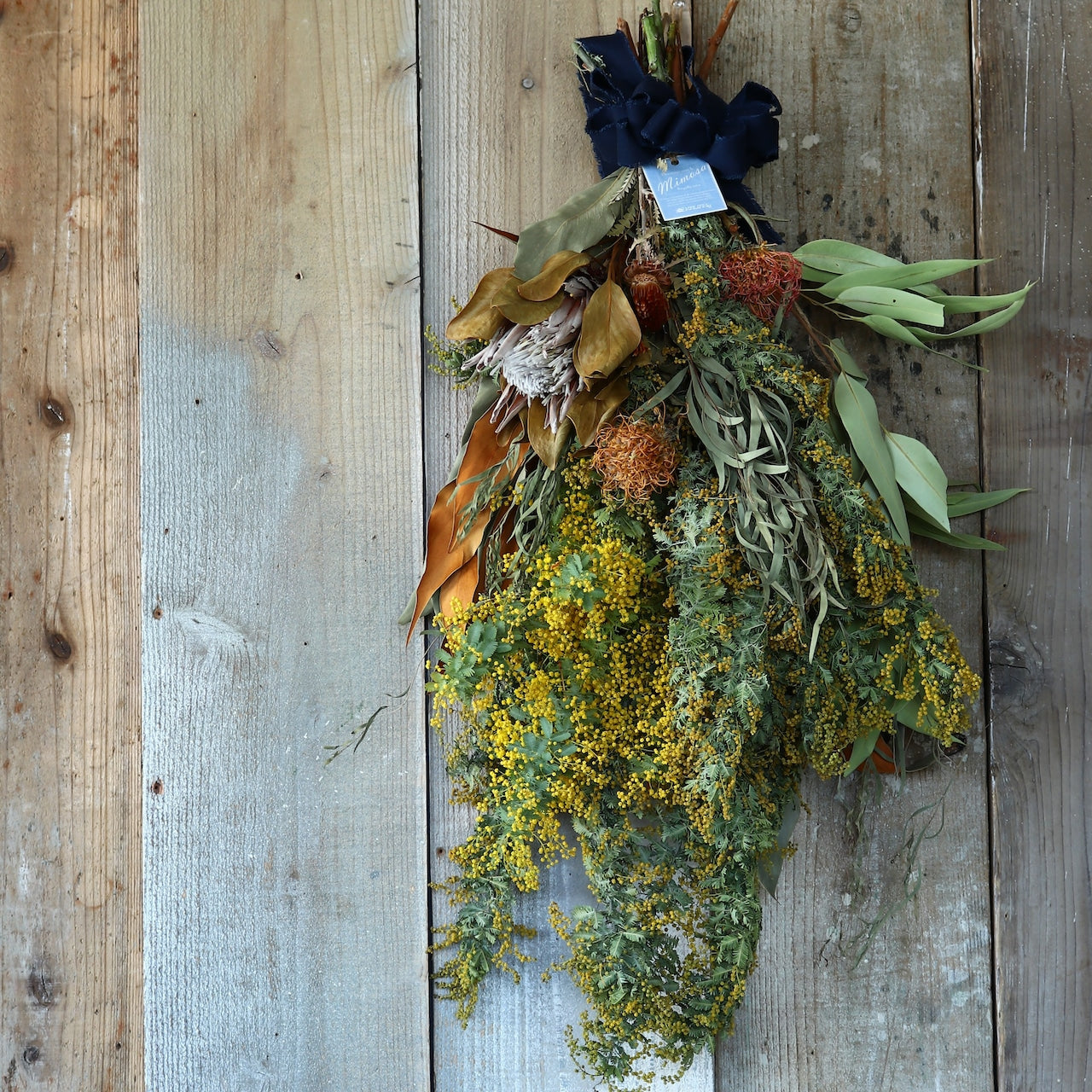 ミモザ  スワッグ「ミモザの2WAYドライフラワースワッグ」Lサイズ 80cm ミモザ ドライフラワー ミモザアカシア 花束