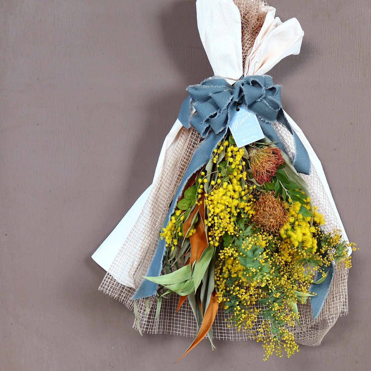 ミモザ  スワッグ「ミモザのドライフラワーになる2WAYフレッシュスワッグ」Mサイズ 50cm ミモザ フレッシュ ミモザアカシア 花束