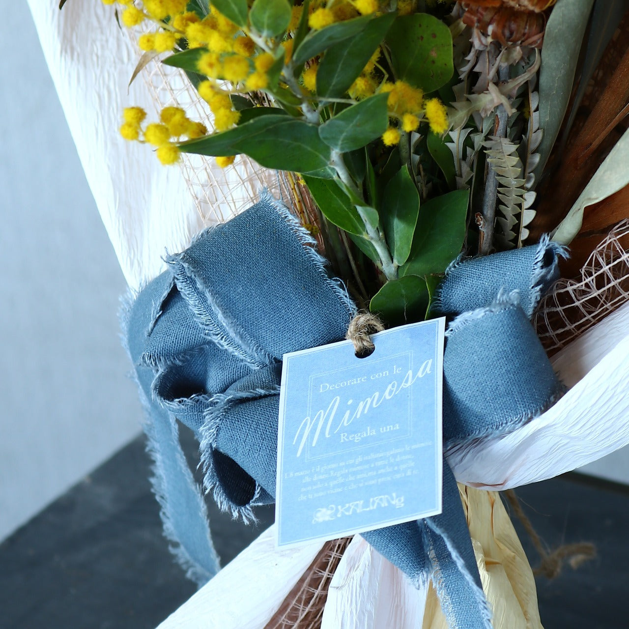 ミモザ  スワッグ「ミモザのドライフラワーになる2WAYフレッシュスワッグ」Lサイズ 80cm ミモザ フレッシュ ミモザアカシア 花束